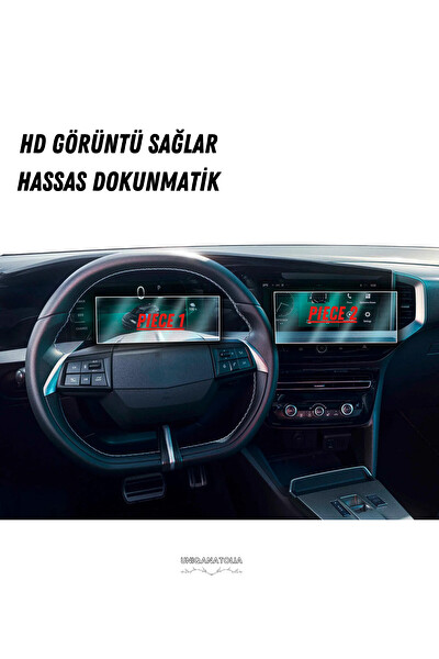 Uniqanatolia Opel Mokka 2025 Hayalet Gösterge ve Multimedya Uyumlu Set Nano Ekran Koruyucu