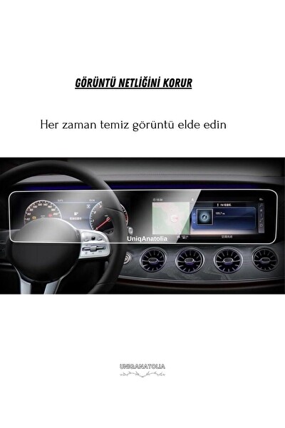 Uniqanatolia Mercedes EQB Elektrikli 2021-2023 Navigasyon Ekranı Ve Dijital Gösterge Nano Ekran Koruyucu