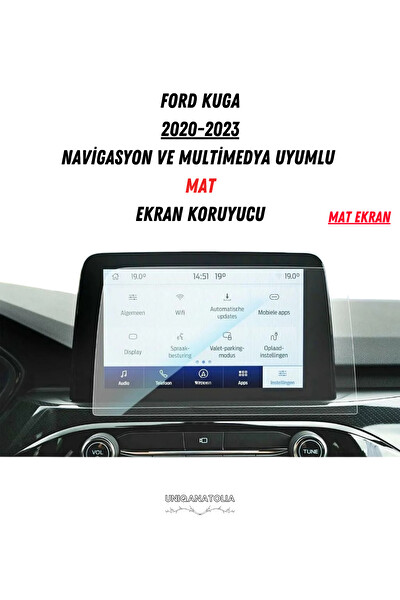 Uniqanatolia Ford Kuga 2020-2023 Navigasyon ve Multimedya Uyumlu Mat Ekran Koruyucu