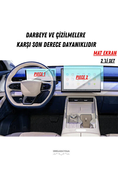 Uniqanatolia Chery Tıggo8 2026 Hayalet Gösterge Ve Multimedya Uyumlu Mat Ekran Koruyucu
