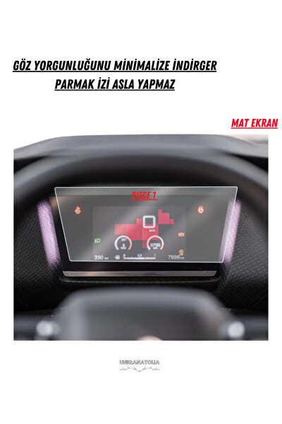 Uniqanatolia Citroen C4X 2021- 2024 Hayalet Gösterge ve Multimedya Uyumlu Mat Ekran Koruyucu