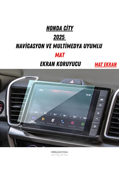 Uniqanatolia Honda City 2025 Navigasyon ve Multimedya Uyumlu Mat Ekran Koruyucu