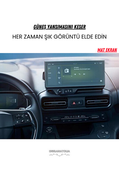 Uniqanatolia Opel Combo 2024 Navigasyon ve Multimedya Uyumlu Mat Ekran Koruyucu