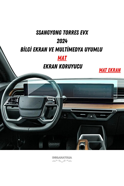 Uniqanatolia SsangYong Torres EVX 2024 Bilgi Ekran Ve Multimedya Uyumlu Mat Ekran Koruyucu