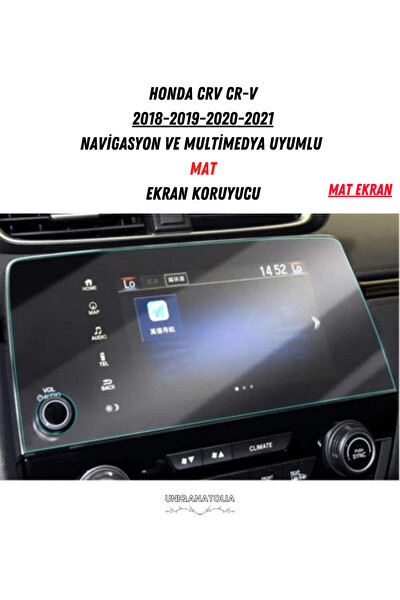 Uniqanatolia Honda CRV CR-V 2018-2021 Navigasyon ve Multimedya Uyumlu Mat Ekran Koruyucu