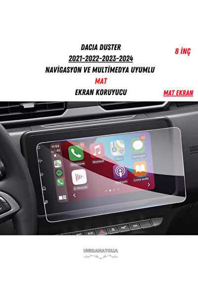 Uniqanatolia Dacia Duster 2021-2024 Navigasyon ve Multimedya Uyumlu Mat Ekran Koruyucu