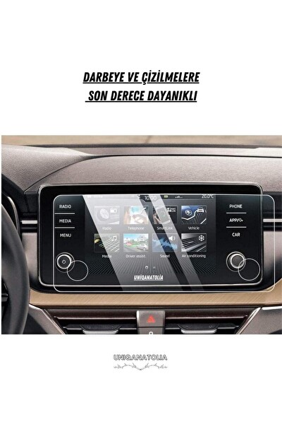 Uniqanatolia Skoda Kamiq Navigasyon ve Digital Gösterge Panel Uyumlu Nano Ekran Koruyucu
