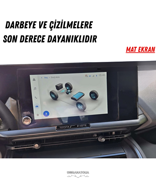 Uniqanatolia Toyota CHR Flame 2025-2026 Navigasyon ve Multimedya Uyumlu Mat Ekran Koruyucu