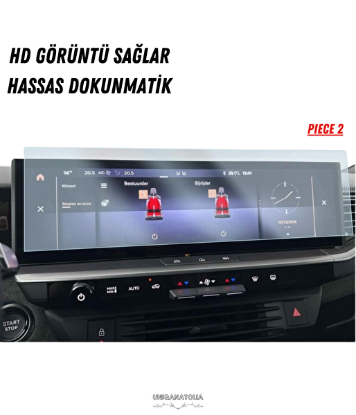 Uniqanatolia Opel Grandland 2025 Hayalet Gösterge ve Multimedya Uyumlu Nano Ekran Koruyucu