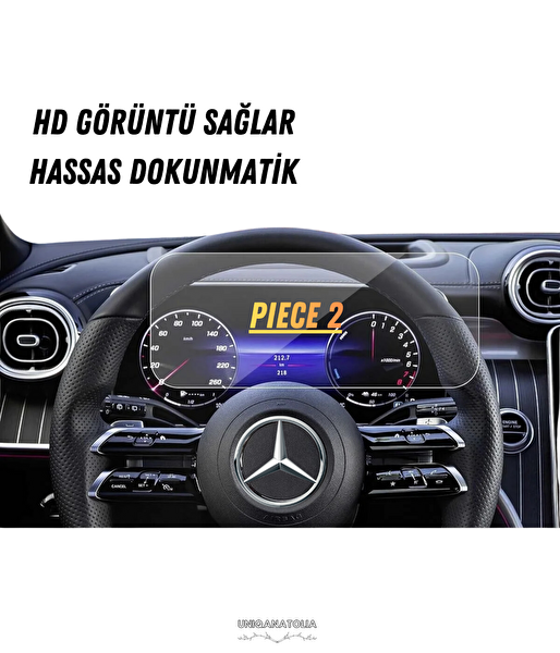 Uniqanatolia Mercedes E200 2025 Hayalet Gösterge ve Multimedya Uyumlu Set Nano Ekran Koruyucu