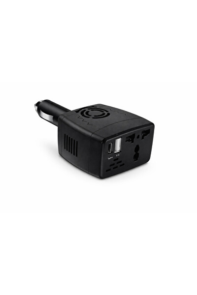 Başkenttekno 12V Araç İnvertörü 220V Priz Çevirici - USB - Type-C 150 W