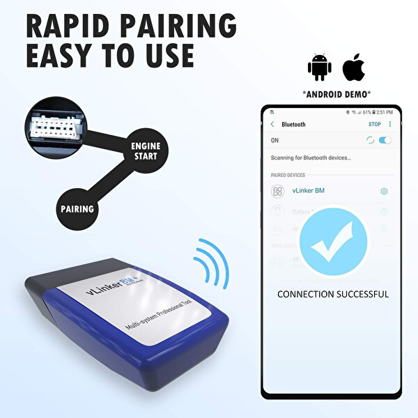 Vgate Linker BM Plus Bluetooth OBD 2 Araç Tanı Cihazı