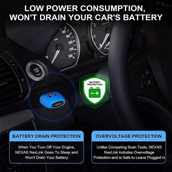 Nexas Car Scanner Bluetooth OBD 2 Araç Tanı Cihazı