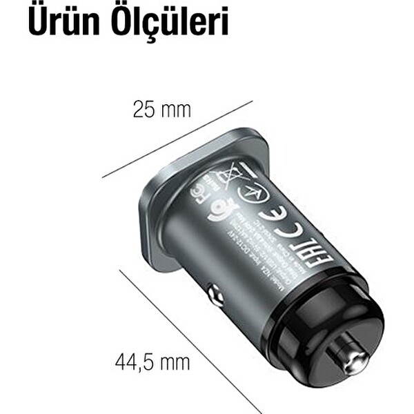 Hoco NZ4 Çift USB 24 W Çakmaklık Oto Şarj Başlığı