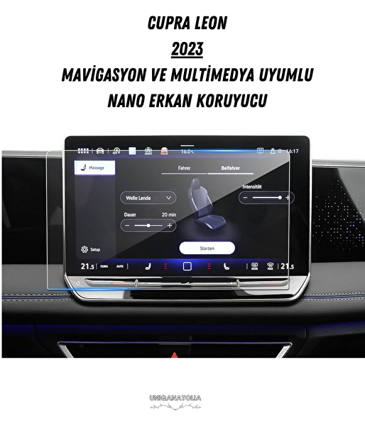 Uniqanatolia Cupra Leon 2023 Navigasyon ve Multimedya Uyumlu Nano Ekran Koruyucu