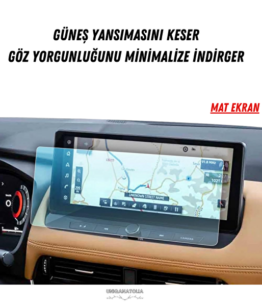 Uniqanatolia Nissan Qashaqai 2026 Navigasyon ve Multimedya Uyumlu Mat Ekran Koruyucu