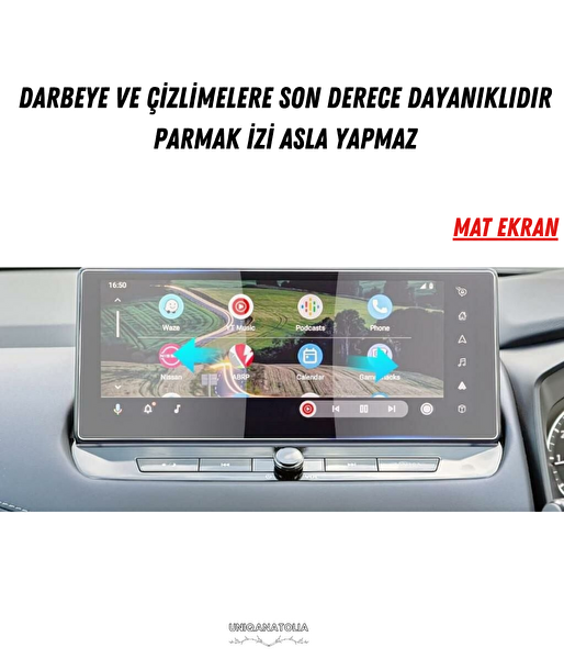 Uniqanatolia Nissan Juke 2026 Navigasyon ve Multimedya Uyumlu Mat Ekran Koruyucu