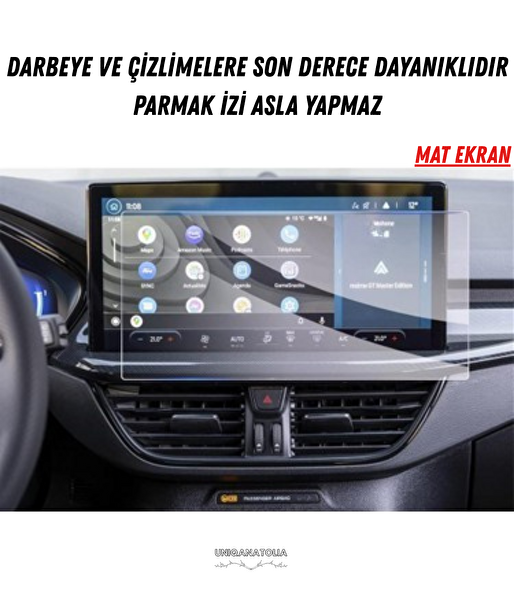 Uniqanatolia Ford Focus 2026 Navigasyon ve Multimedya Uyumlu Mat Ekran Koruyucu