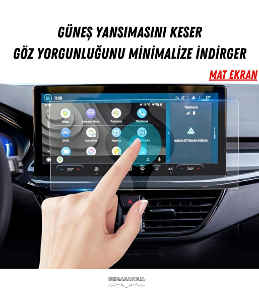 Uniqanatolia Ford Focus 2026 Navigasyon ve Multimedya Uyumlu Mat Ekran Koruyucu