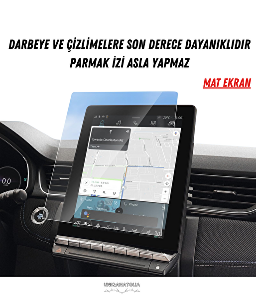Uniqanatolia Renault Captur 2026 Navigasyon ve Multimedya Uyumlu Mat Ekran Koruyucu