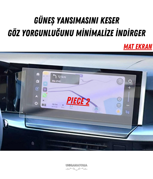 Uniqanatolia Opel Frontera 2026 Hayalet Gösterge ve Multimedya Uyumlu Set Mat Ekran Koruyucu
