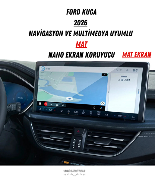 Uniqanatolia Ford Kuga 2026 Navigasyon ve Multimedya Uyumlu Mat Ekran Koruyucu