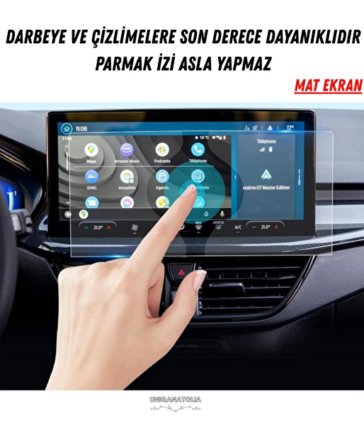 Uniqanatolia Ford Kuga 2026 Navigasyon ve Multimedya Uyumlu Mat Ekran Koruyucu