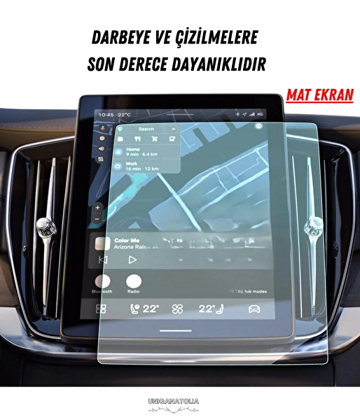 Uniqanatolia Volvo XC90 2026 Navigasyon ve Multimedya Uyumlu Mat Ekran Koruyucu