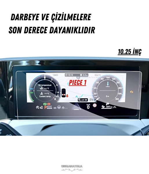 Uniqanatolia Volkswagen Tayron 2026 Hayalet Gösterge Ve Multimedya Uyumlu Set Nano Ekran Koruyucu