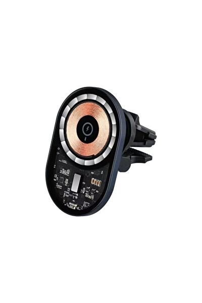 Başkenttekno W13 Kablosuz Araç içi Telefon Tutucu Ve Telefon Şarj Cihazı Siyah