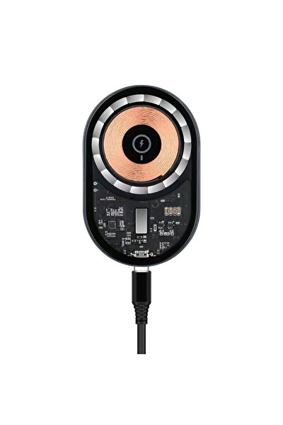 Başkenttekno W13 Kablosuz Araç içi Telefon Tutucu Ve Telefon Şarj Cihazı Siyah
