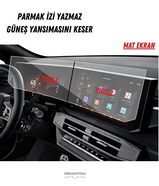 Uniqanatolia Renault Clio Esprit Alpine 2026 Hayalet Gösterge ve Multimedya Uyumlu Mat Ekran Koruyucu