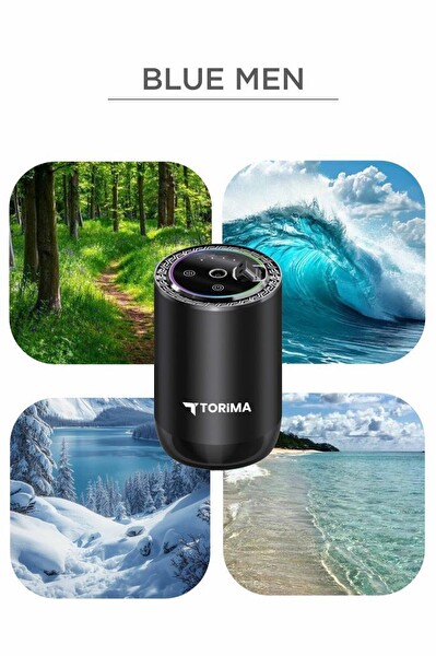 Torima TCF04 Araç İçi Aroma Difüzörü Hava Nemlendirici RGB Işıklı Şarjlı Blue Men Oda ve Araba Kokusu