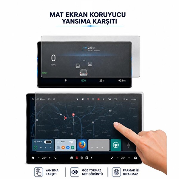 Engo Chery Tiggo 8 Multimedya ve Gösterge Mat Ekran Koruyucu