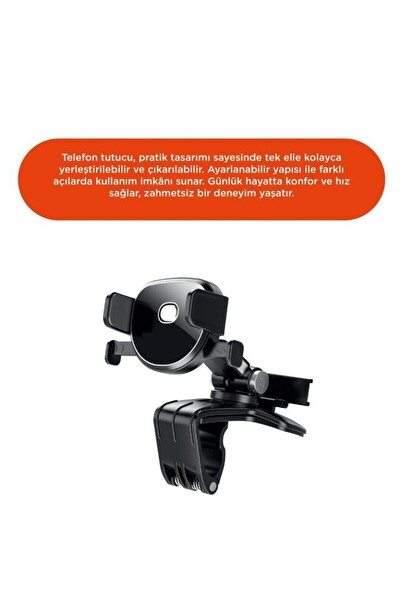 Başkenttekno JX068 Vakumlu Sarsıntı Önleyici Siyah Araç içi Telefon Tutacağı