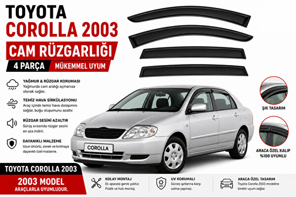 Mega Oto Market Ottoman Toyota Corolla 2003 Uyumlu Cam Rüzgarlığı