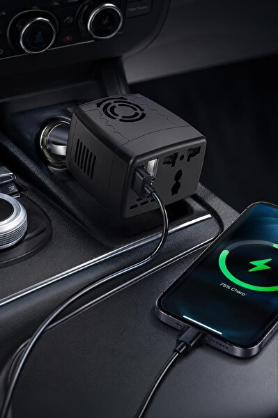 Torima G23 Araç Şarj Aleti Soketi Tüm Araçlarla Uyumlu USB - Type-C Araba Çakmaklık Siyah