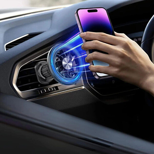 Hzl Store T-105 Havalandırma Montajlı Ayarlanabilir Manyetik Araç İçi 360 Derece Telefon Tutucu