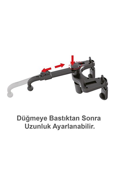 Başkenttekno 034 Siyah 360 Derece Dönebilen Telefon Tutucu