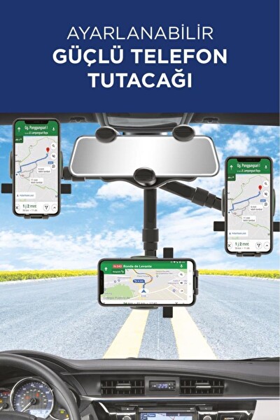 Başkenttekno 034 Siyah 360 Derece Dönebilen Telefon Tutucu