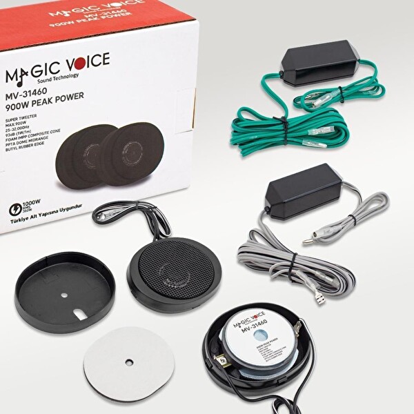 MagicVoice MV-31460 900W Dome 2'li Oto Tweeter