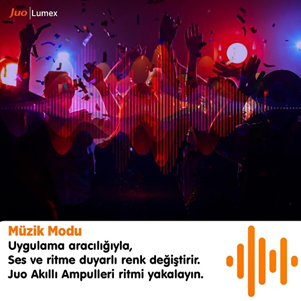 Juo Lumex Akıllı Ampul 9w Led Rgb Wifi & Bluetooth