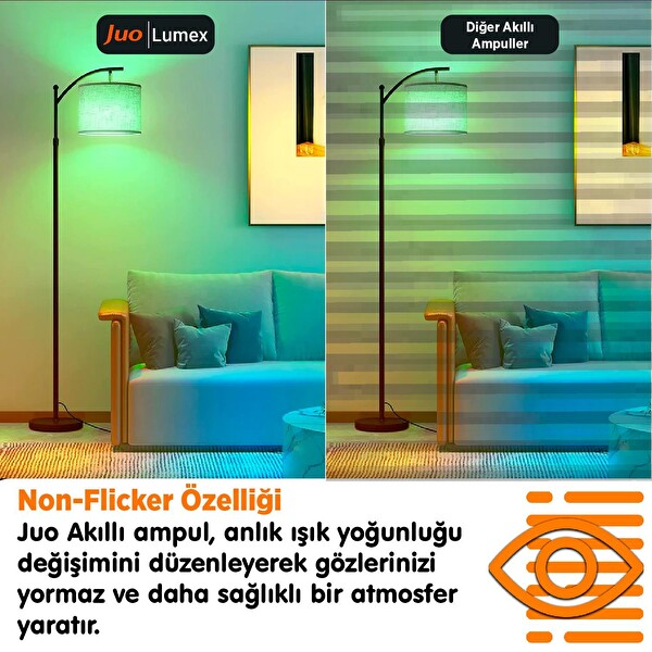 Juo Lumex Akıllı Ampul 9w Led Rgb Wifi & Bluetooth
