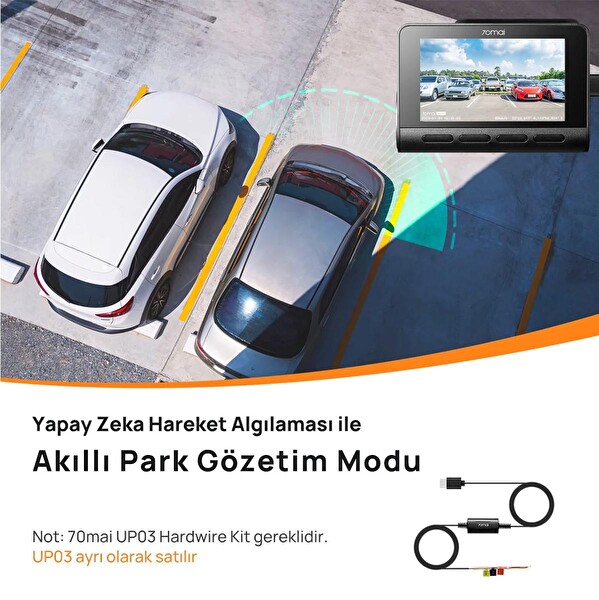 70Mai A810 - RC12 Ön ve Arka Araç İçi Kamera Seti