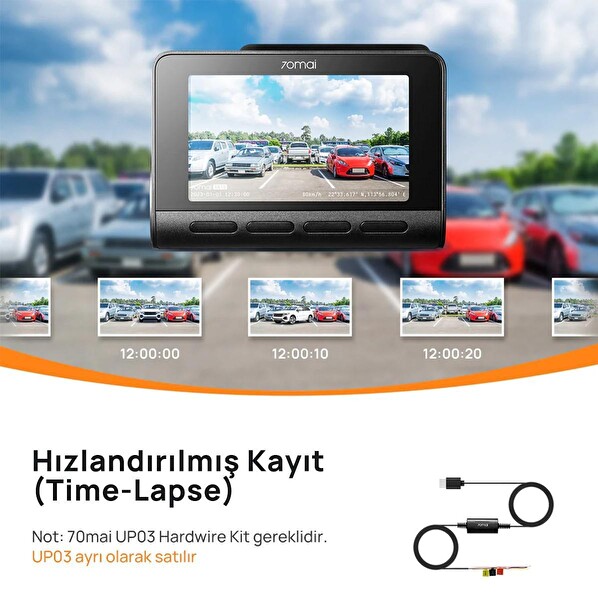 70Mai A810 - RC12 Ön ve Arka Araç İçi Kamera Seti