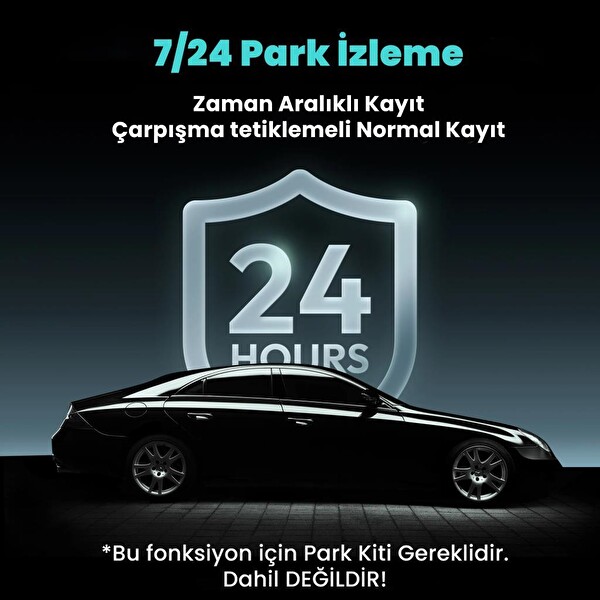 360+ Botslab HK30 Pro 2K QHD WiFi 140° Geniş Açı Gece Görüşlü Akıllı Araç İçi Kamera-Park Modu Kablosu Combo