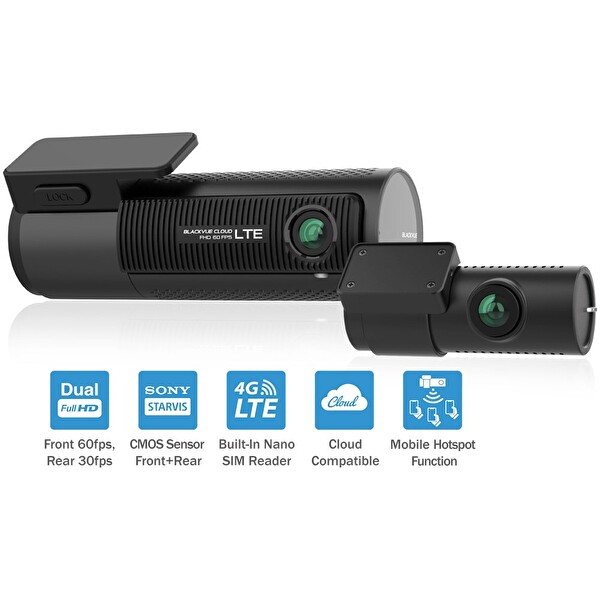 Blackvue DR750X-2CH Plus 60FPS Fullhd Wi-Fi Modem Dahil Online Araç Kamerası