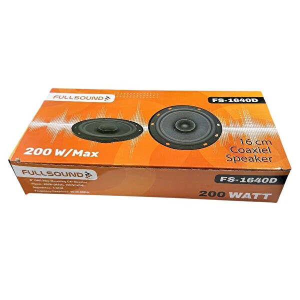 FullSound FS-1640D 200W 16 CM Coaxıel Speaker Oto Hoparlör 2'li Set