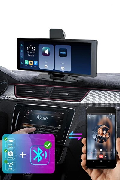 Torima T94C41 Wi-Fi Bluetooth 4K Carplay Ön-Arka Araç Kamerası