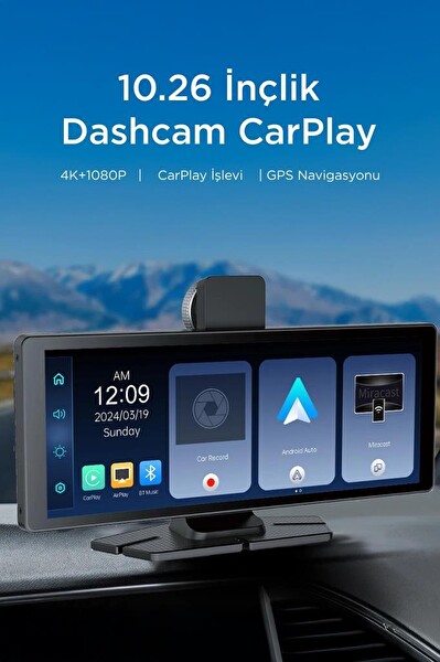 Torima T94C41 Wi-Fi Bluetooth 4K Carplay Ön-Arka Araç Kamerası
